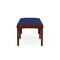 Lesro Lenox Wood 2 Seat Bench Wood Frame, Mahogany, OH Cobalt Upholstery LW2001 - alternate 2